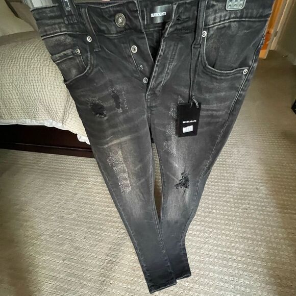 ✨Nwt✨ BLUECARATS denim *distressed noir - SIZE 31 - Picture 7 of 14